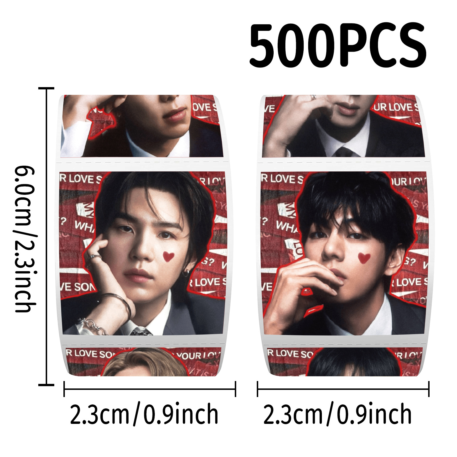 Case Fans - K-pop BTS 롤 스티커 500개 DIY