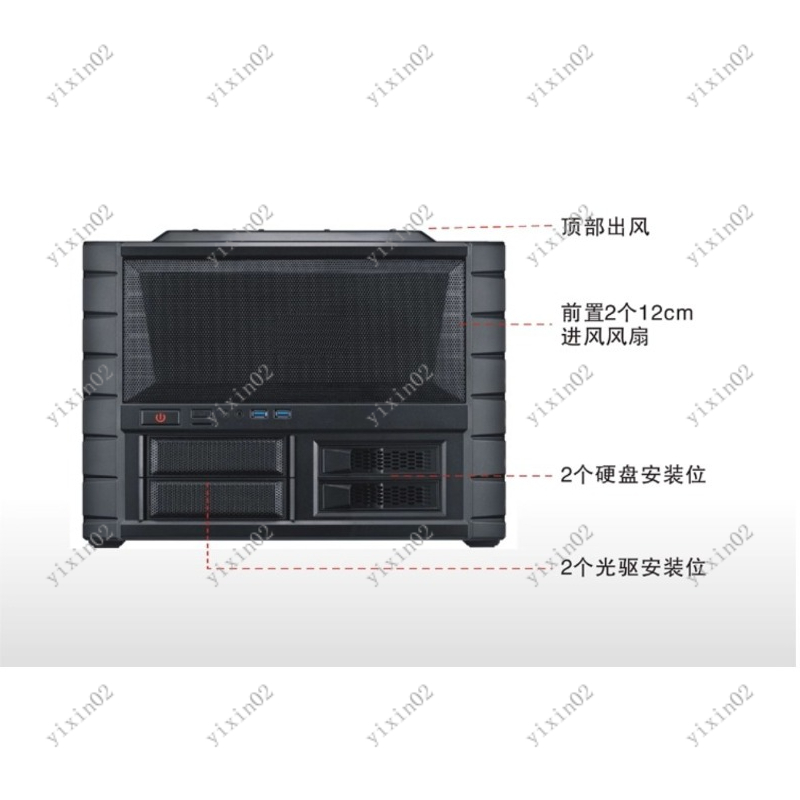 ATX 마더보드 컴퓨터 케이스 - 수평 배치 듀얼 팬  - Atx Case 리뷰 및 가격