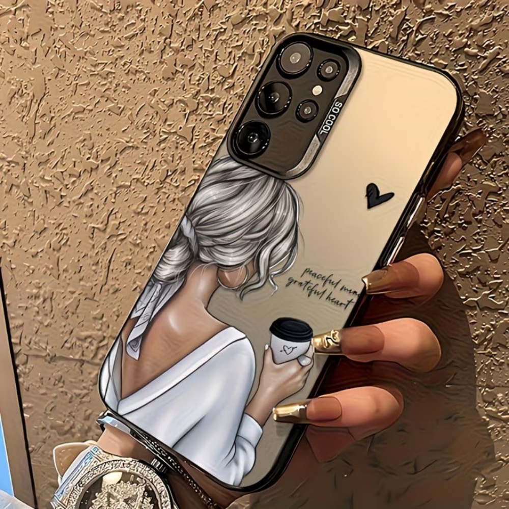 평화롭고 감사하는 소녀 프린트 폰 케이스 삼성 갤럭시  - Matte Pc Case 리뷰 및 가격