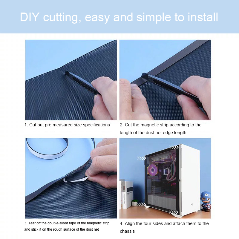 컴퓨터 케이스용 PVC 방진 메시, 부드러운 자성 스트 - Dust Filter Pc 리뷰 및 가격